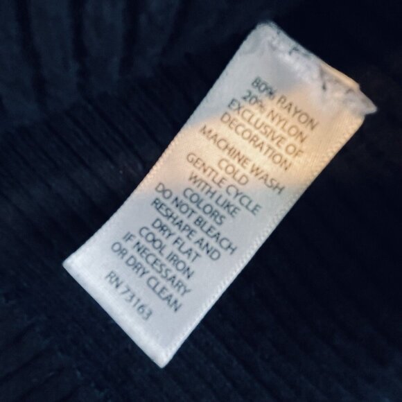 Willi Smith Women’s Winged Sleeve Black Size Small Sweater With Button Detail - Picture 4 of 7